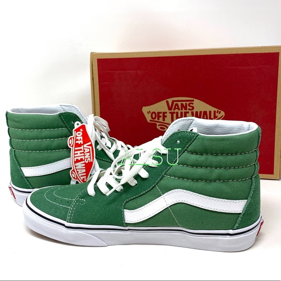 VANS SK8-HI Suede Deep Grass Green Men’s Sneakers - Picture 2 of 10